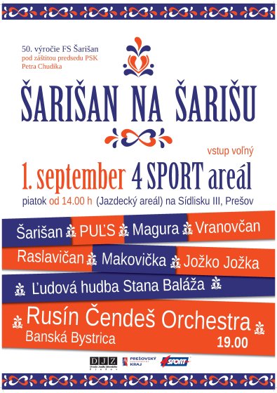 Plagát - pozvánka na podujatie Šarišan na Šarišu