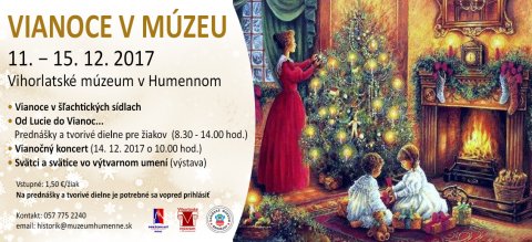 Pozvánka na podujatie Vianoce v múzeu pre školy - Vuhorlatské múzeum v Humennom