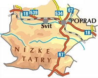 Mapa okresu Poprad - klikni