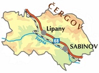 Mapa okresu Sabinov - klikni