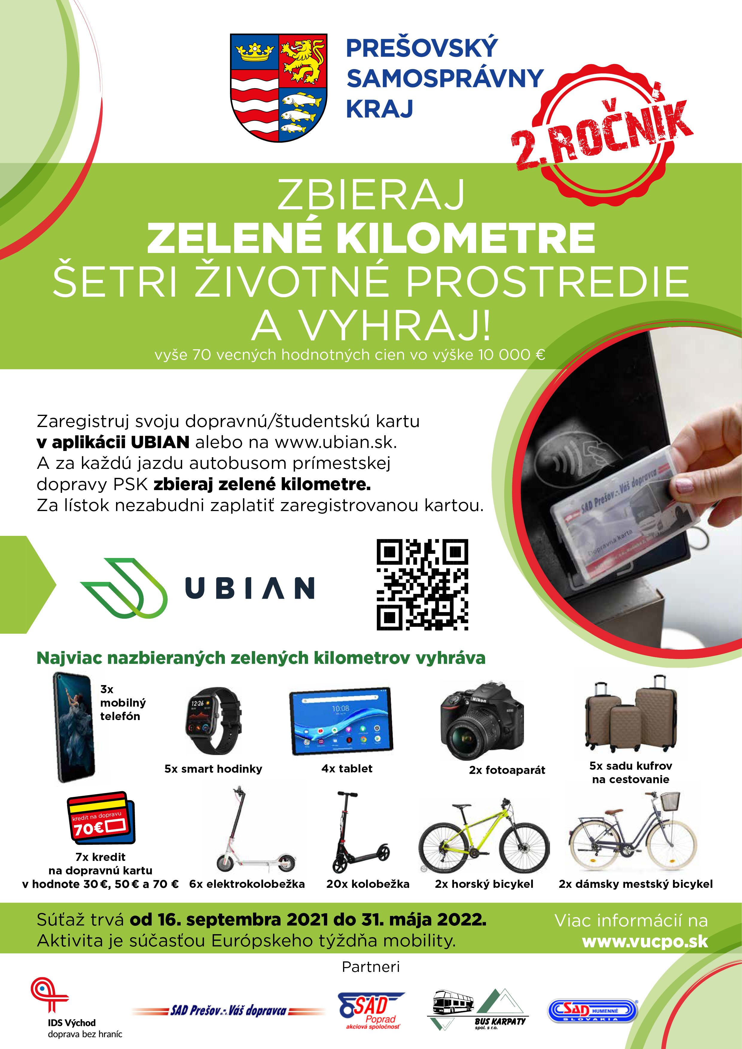 Súťaž "Zbieraj zelené kilometre" 2. ročník potrvá až do konca mája 2022