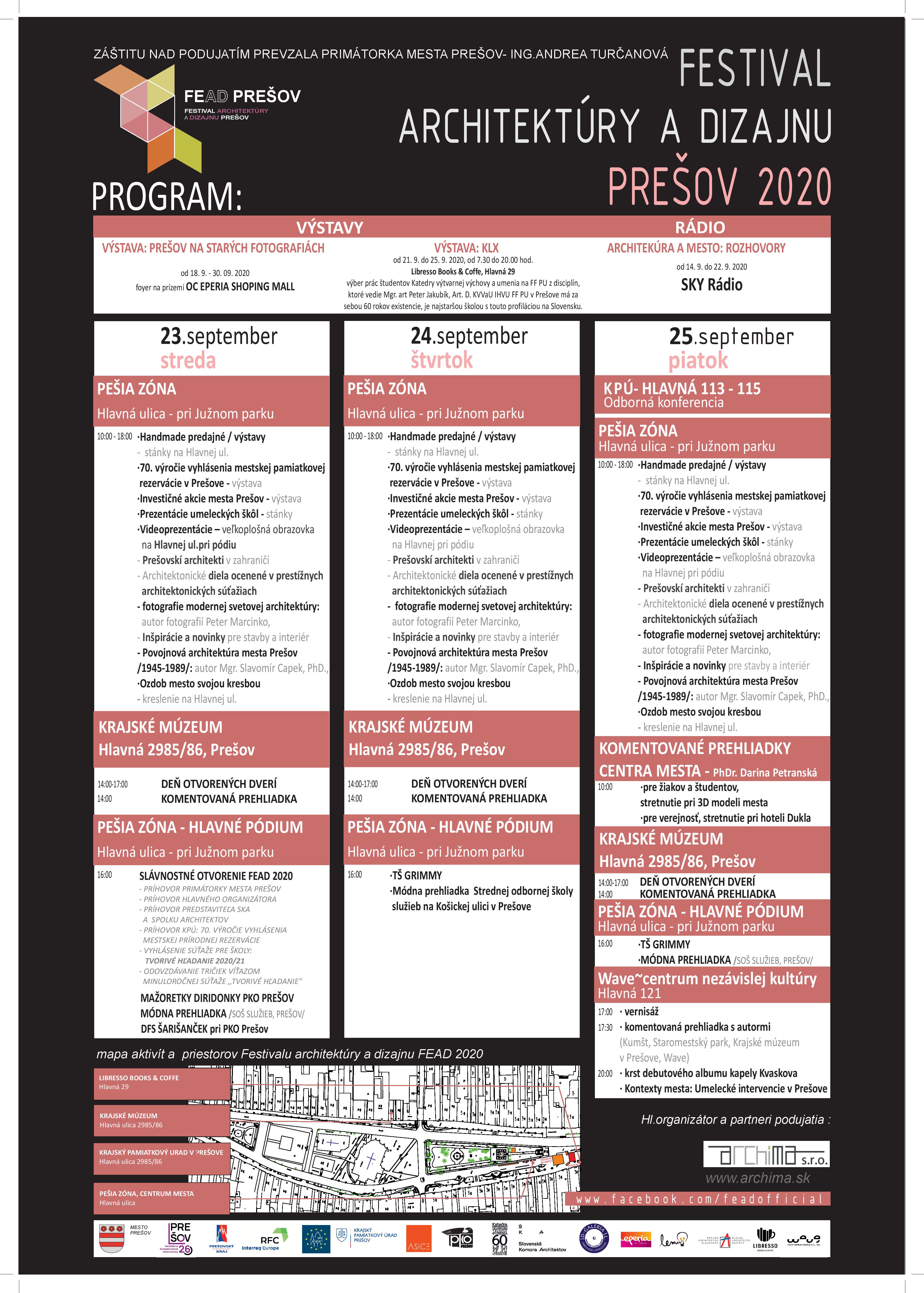 Program Festivalu architektúry a dizajnu 2020