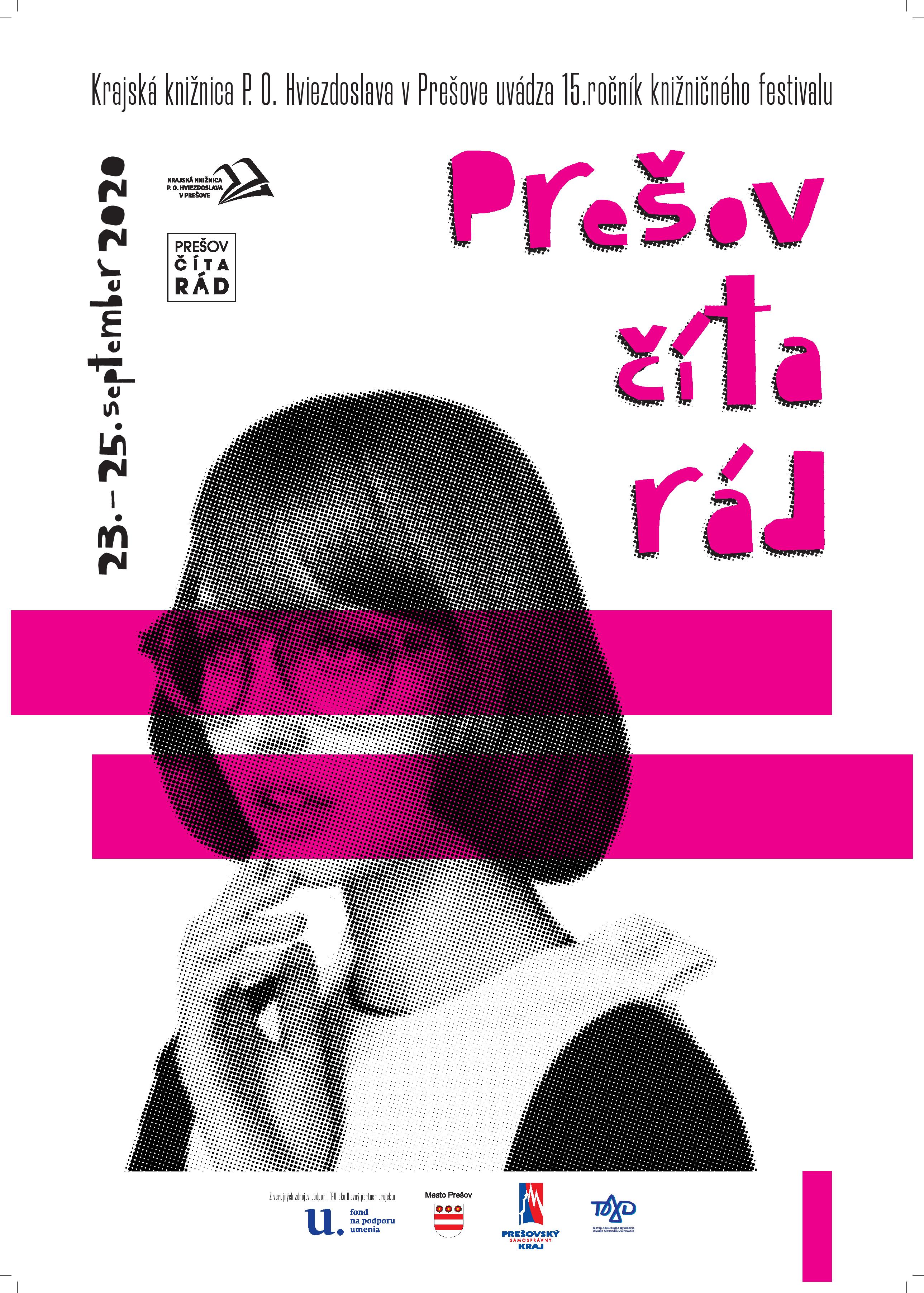 Krajská knižnica P. O. Hviezdoslava v Prešove uvádza 15. ročník knižného festivalu Prešov číta rád. Festival sa uskutoční 23. - 25. septembra.