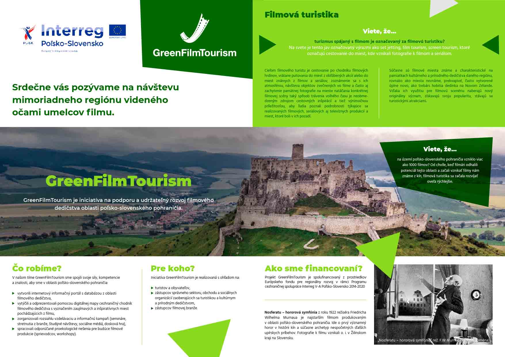 GreenFilmTourism je iniciatíva na podporu a udržateľný rozvoj filmového dedičstva oblasti poľsko-slovenského pohraničia