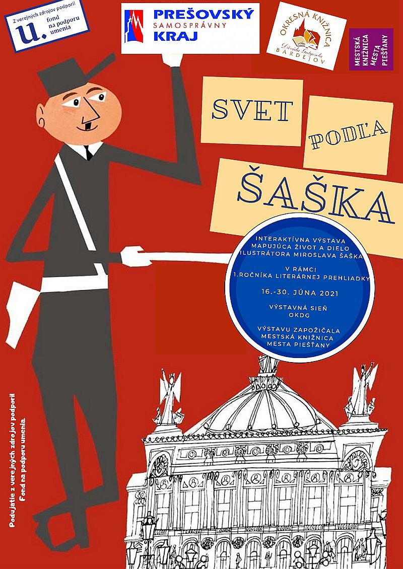 Pozvánka na výstavu Svet podľa Šaška v knižnici v Bardejove