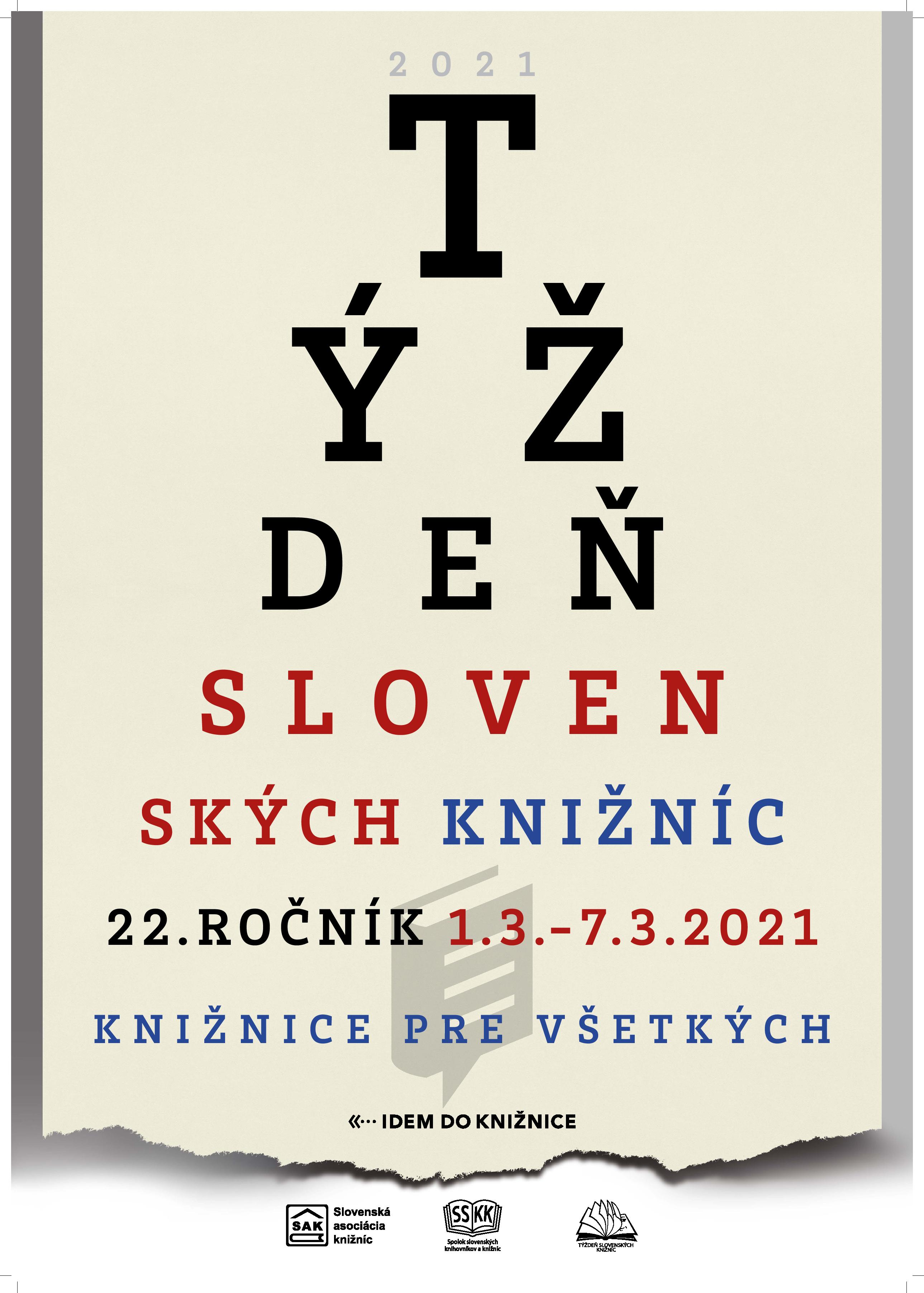 Týždeň slovenských knižníc, 22. ročník, trvá od 1. do 7. marca 