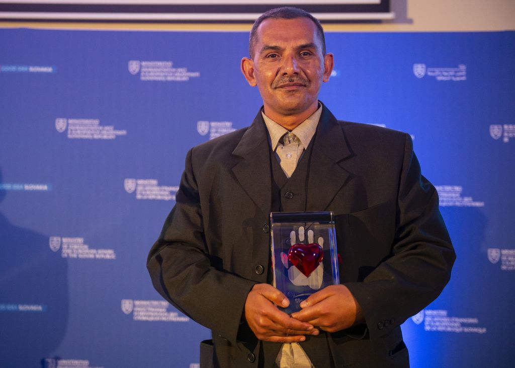 FOTO - Ocenený Martin David z Čičavy, TASR