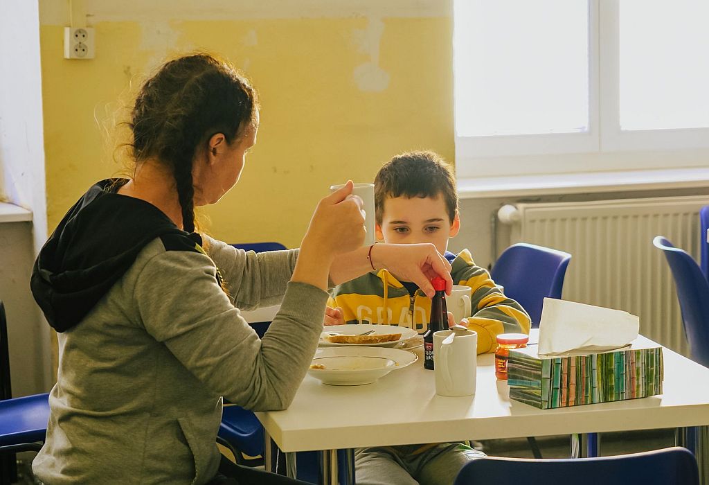 Foto: Utečenci v SOŠ dopravnej Prešov