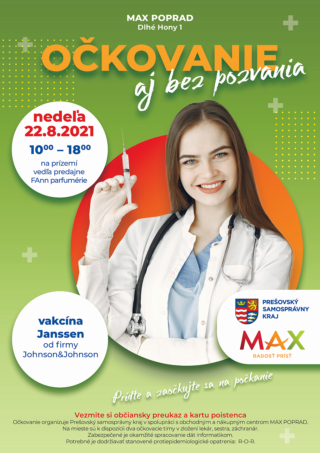 Očkovanie v OC Max v Poprade