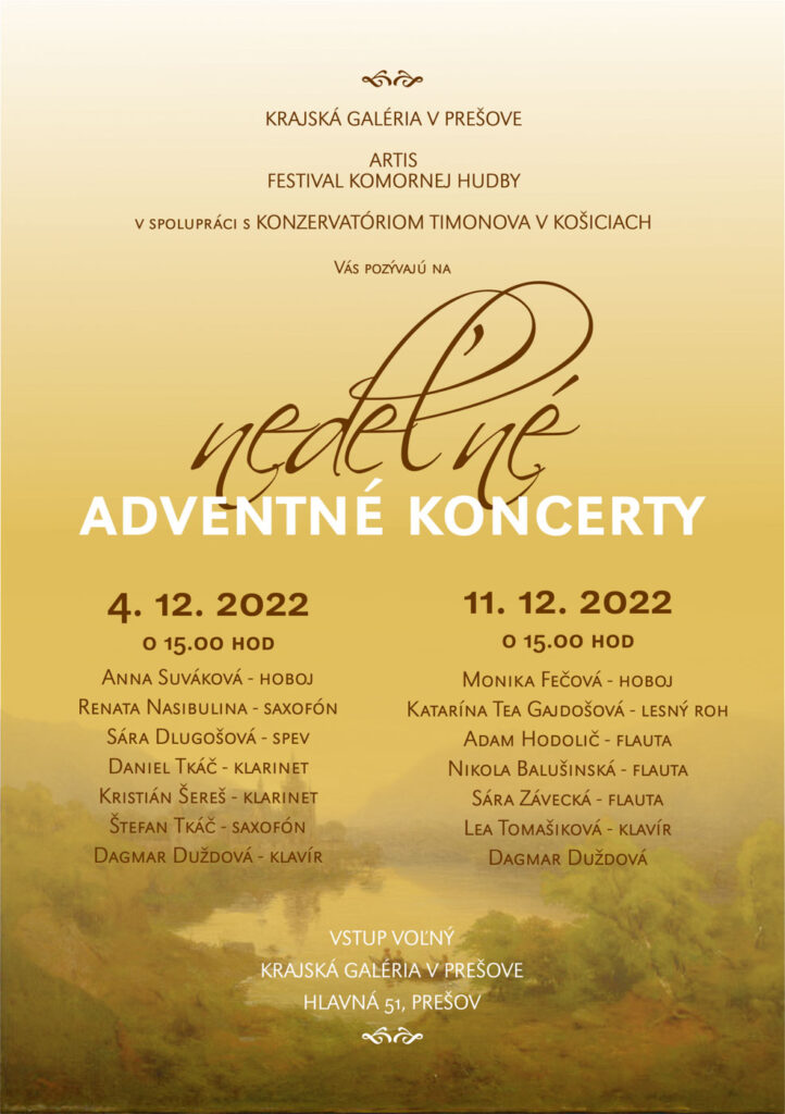 Foto: Nedeľné adventné koncerty v Krajskej galérii