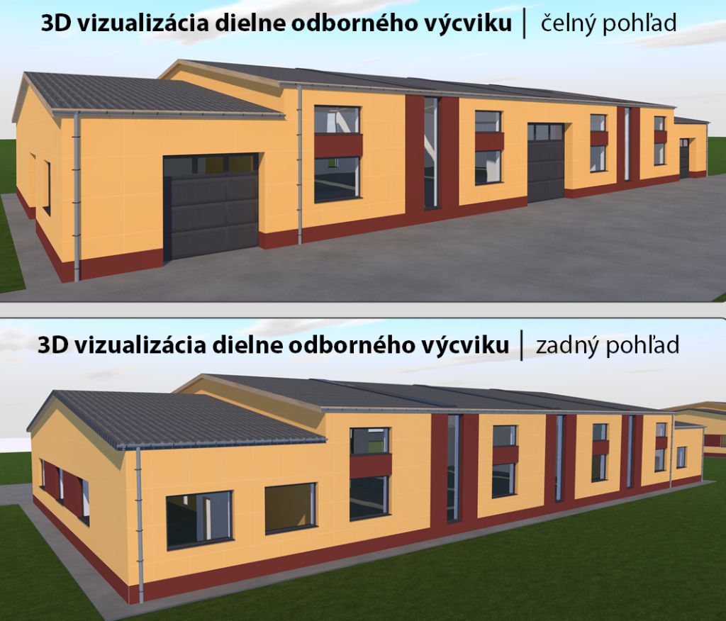 FOTO - Vizualizácie budovy dielne