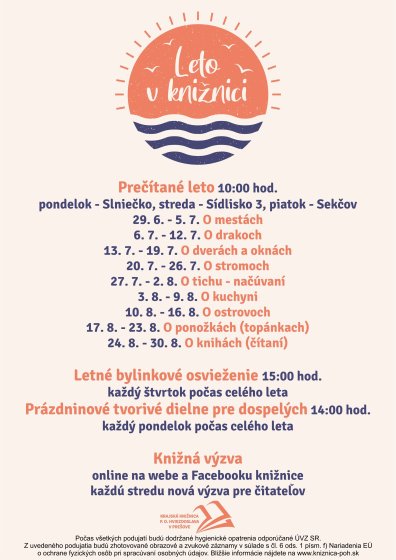 FOTO: plagát leto v knižnici