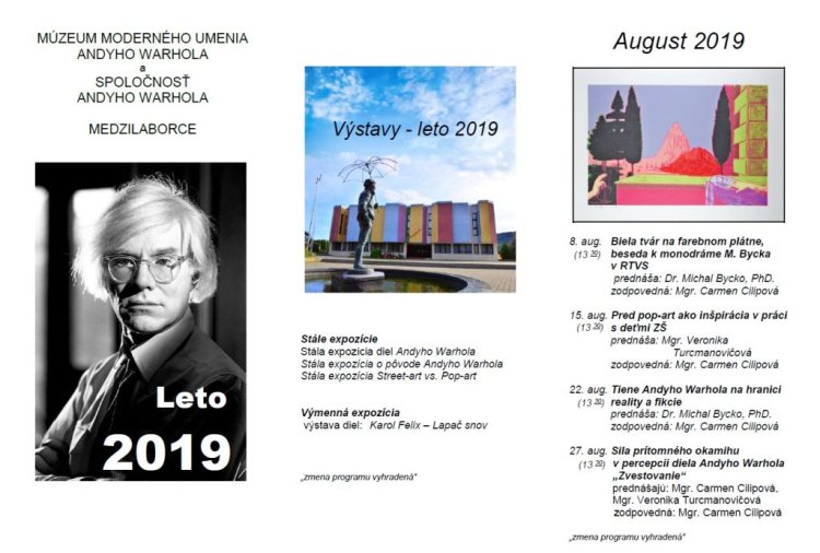 FOTO: Leták pre leto v ateliéri 2019