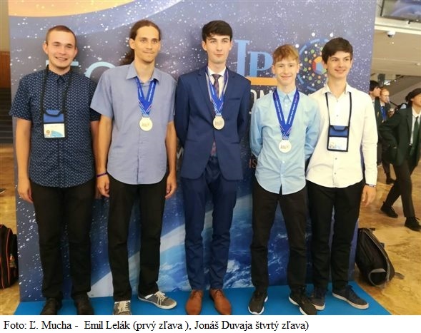 FOTO: Jonáš Duvaja z SPŠE Prešov získal striebornú medailu