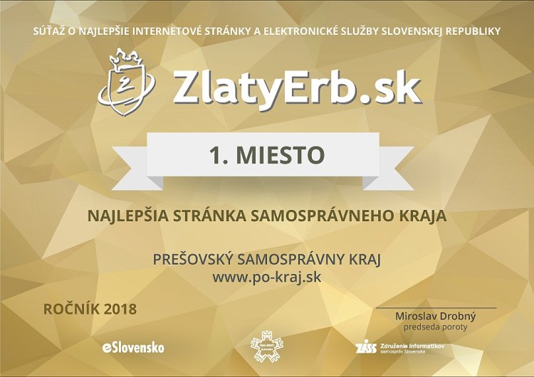 FOTO: Slávnostné vyhodnotenie a odovzdávanie cien súťaže ZlatyErb.sk 2018