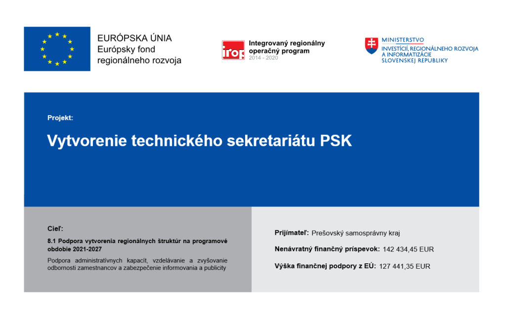 Plagát Vytvorenie technického sekretariátu PSK viac v PDF