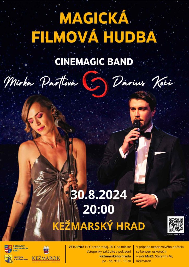 Magická filmová hudba - Koncert Cinemagic Band - Nádvorie Kežmarského hradu - 30. 8. 2024