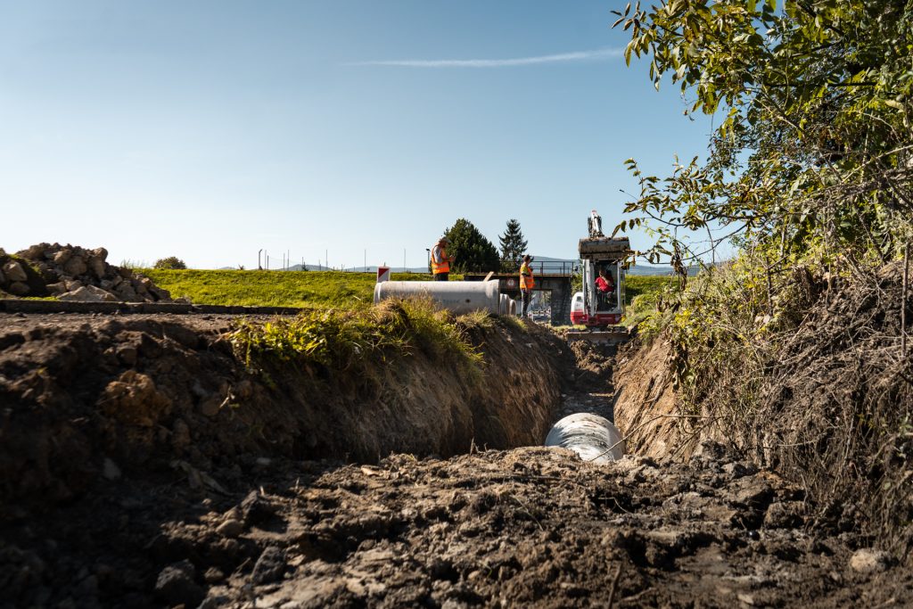 oprava cesty za obcou Soľ