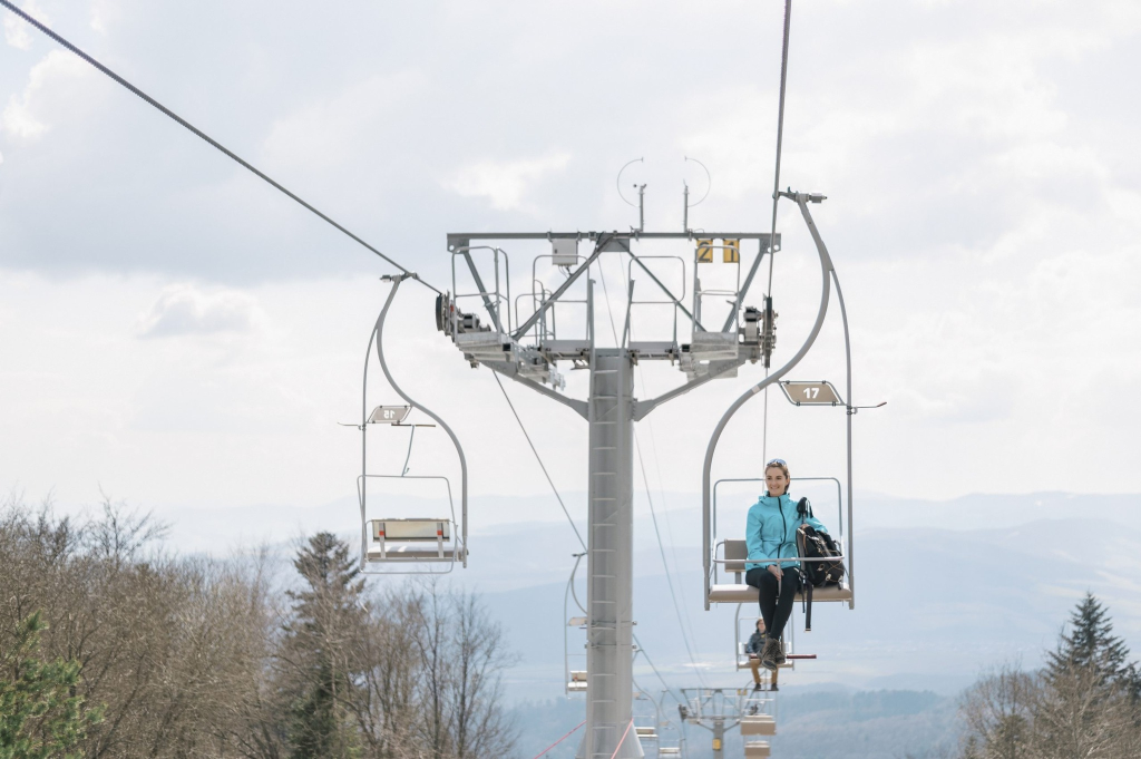lanovka Lysá v zime