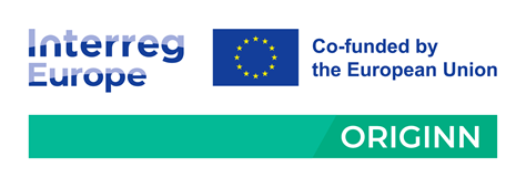 Logo Interreg Europe ORIGINN- Co-funded by the European Union (spolufinancované Európskou úniou)