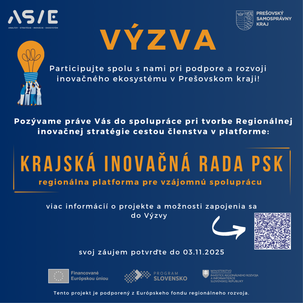 plagát ku Krajskej inovačnej rade pSK