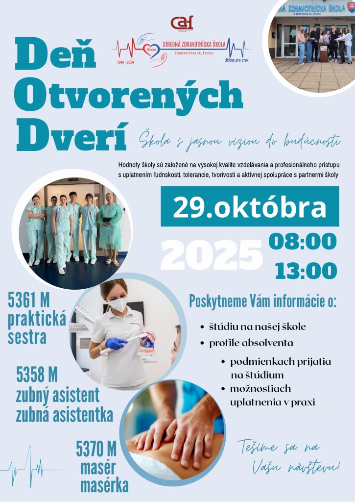 Deň otvorených dverí - praktická sestra, zubný asistent, masér