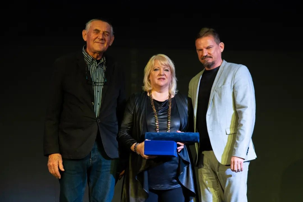 Anna Ondrušeková pri prevzatí ceny