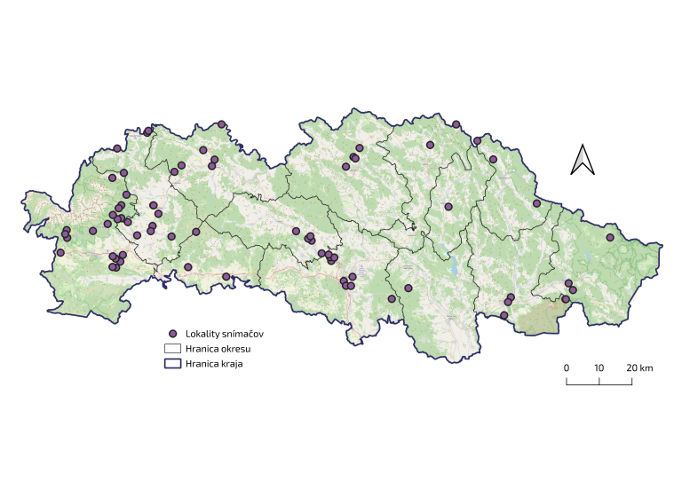 Mapa cyklosčítačov ICR