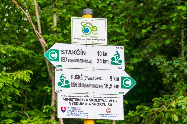 Poloniny trail - cykloznačenie Stakčín