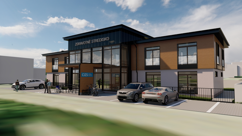 vizualizácia Zdravotného strediska vo Veľkej Lomnici
