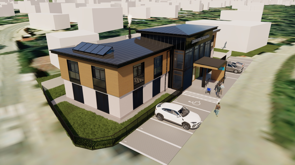 vizualizácia zdravotného strediska v Veľkej Lomnici